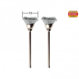 Brosses en acier inoxydable - pinceau rond Ø 13 mm par 2 pièces