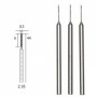 Foret en acier wolfram-vanadium Ø 1,0 mm axe Ø 2,35 par 3 pièces